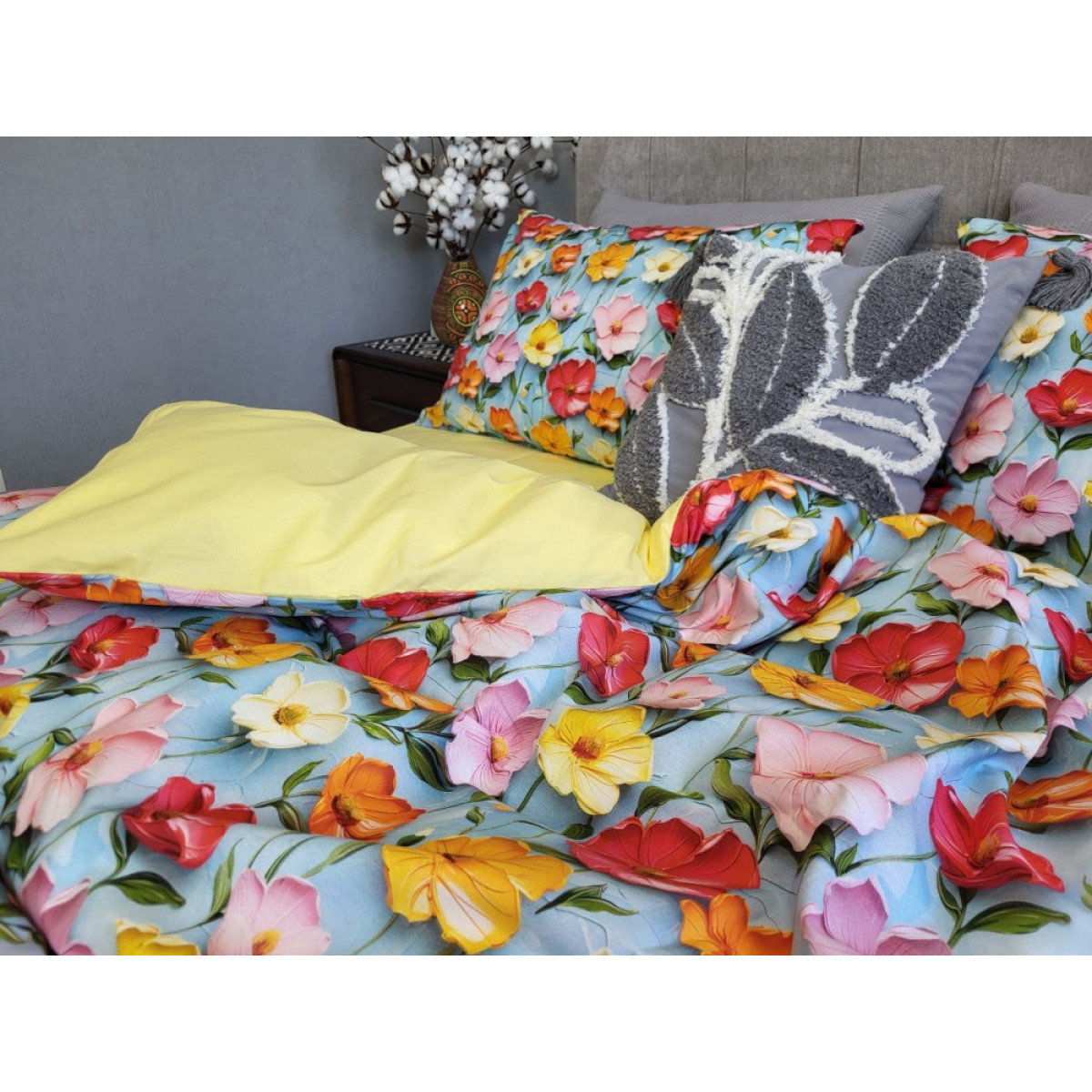 Постельное белье хлопок 100% cotton 5D Акварель Лета